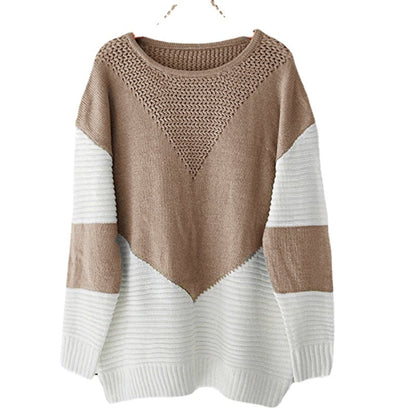 Pull stylé pour femmes avec des motifs de blocs de couleur modernes et un design tricoté raffiné Chic und Stil