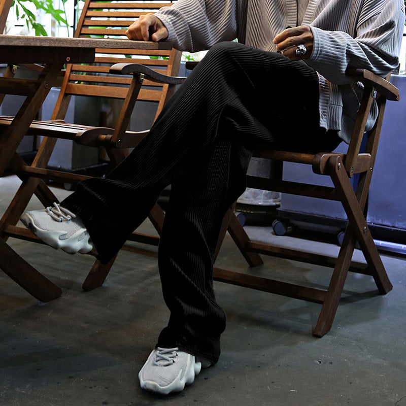 Casual striped pants for men with an elastic waistband and side pockets Chic and Style