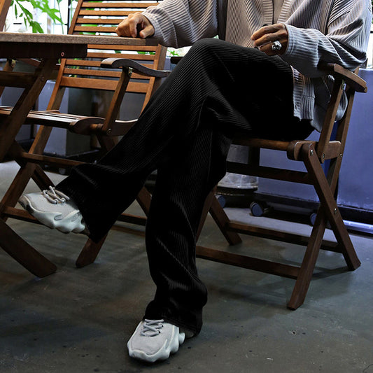 Casual striped pants for men with an elastic waistband and side pockets Chic and Style