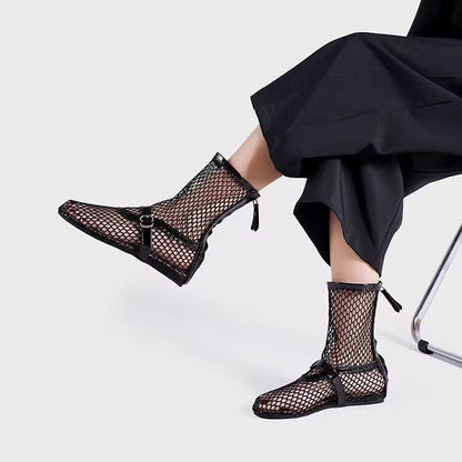 Bottes en filet pour femmes avec des accents à la mode et doublure confortable Chic und Stil