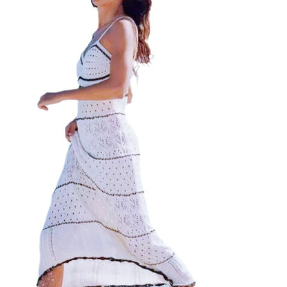 Robe maxi en crochet pour dames avec coupe fluide et détails raffinés Chic und Stil