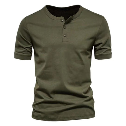 Hommes chemise décontractée à manches courtes avec patte de boutonnage Chic und Stil
