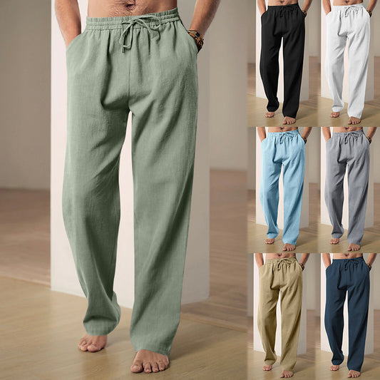 Men's Comfortable Lounge Pants with Elastic Waist and Side Pockets Chic and Style
