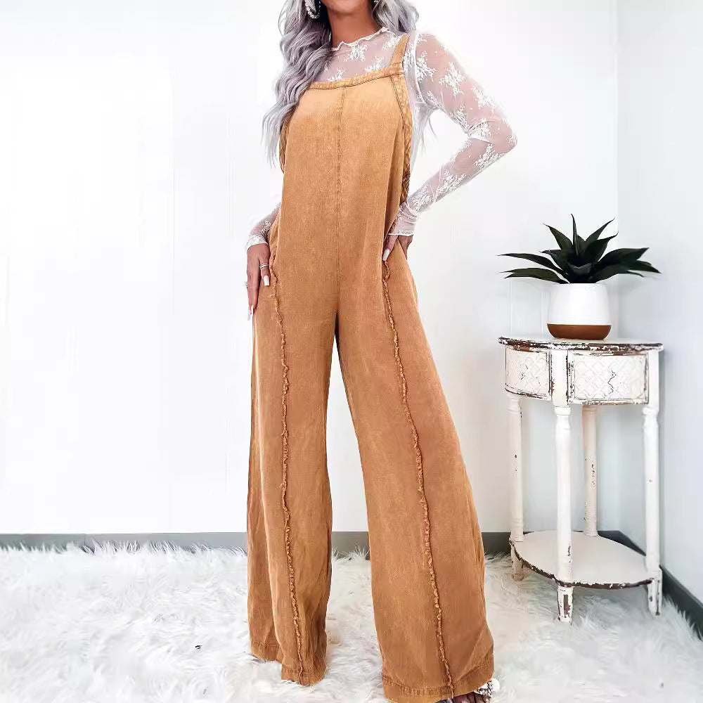 Ladies Wide Chic and Stylish Dungarees