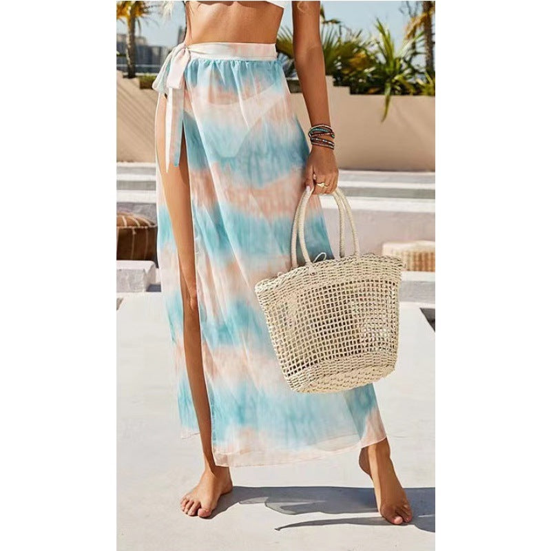 Jupe maxi en chiffon fendue pour femmes Chic und Stil