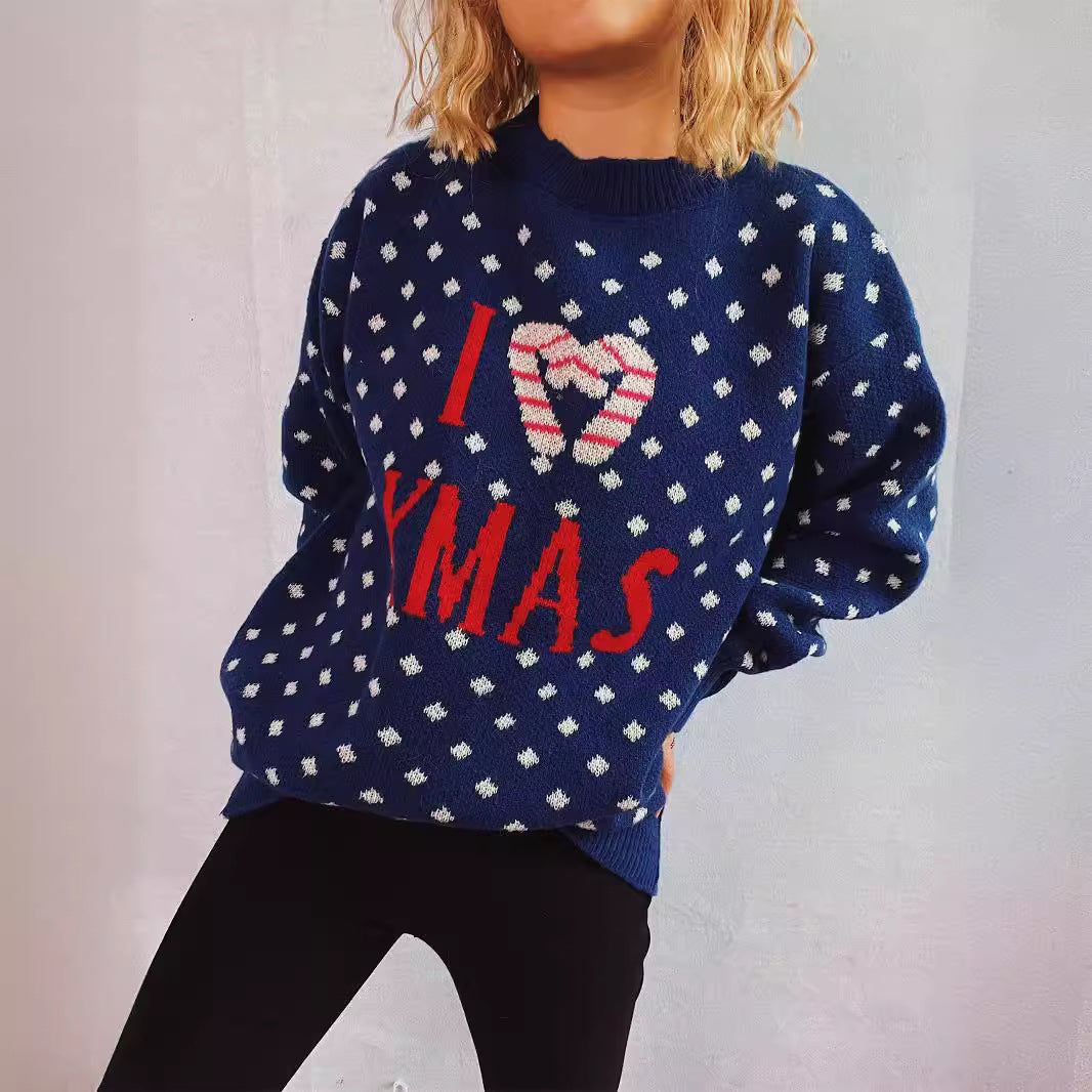 Pull en tricot pour femmes avec un design de Noël festif et une coupe décontractée Chic und Stil
