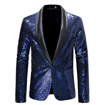 Blazer élégant pour hommes en sequins avec une coupe moderne et des accents scintillants Chic und Stil
