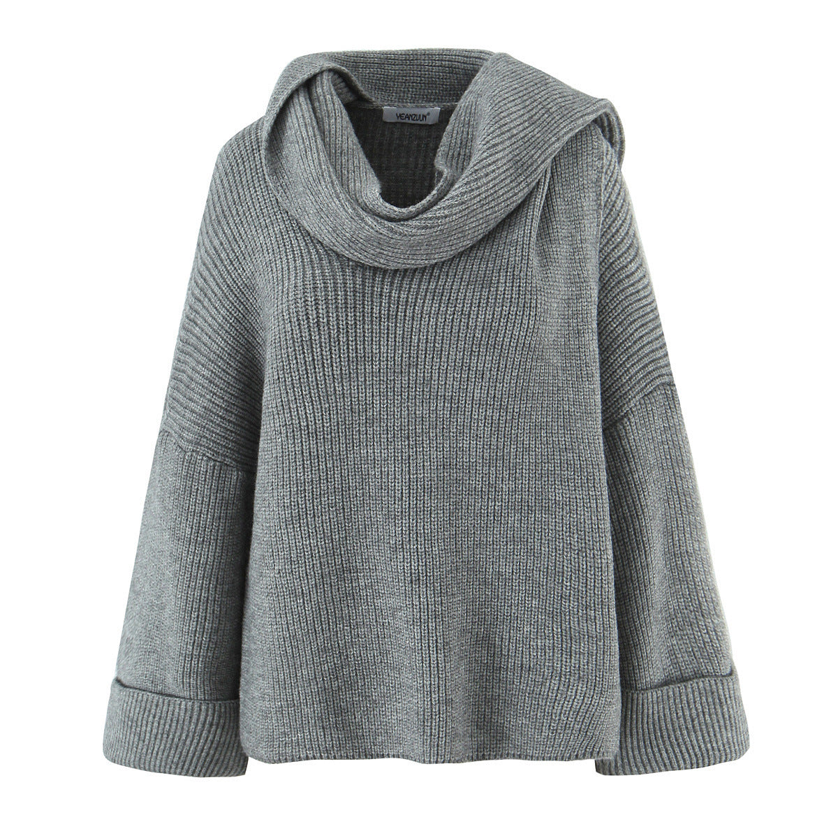 Pull en tricot élégant pour femmes avec une coupe ample et un col roulé décontracté Chic und Stil