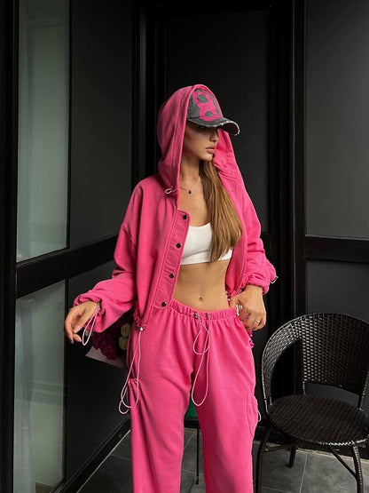 Dames confortable veste de jogging oversize et pantalon décontracté Chic und Stil