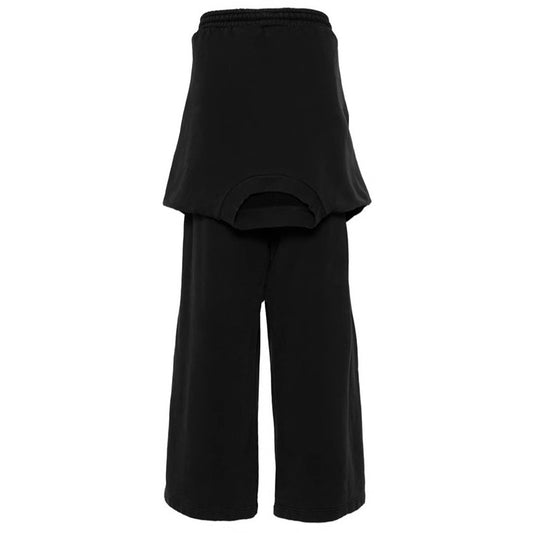 Women Oversized Leisure Pants with Side Inserts and Elastic Waist Chic and Style