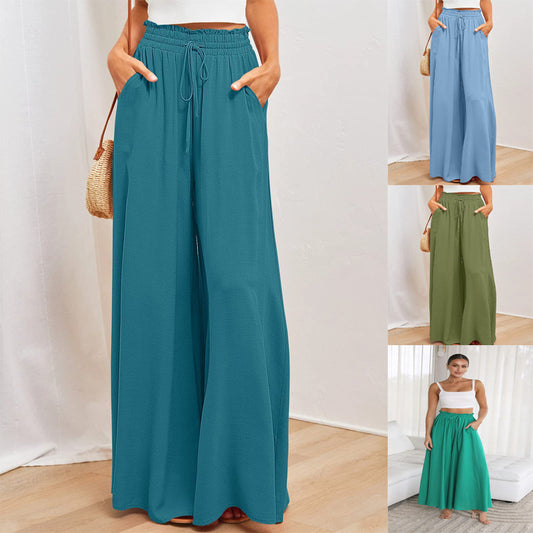 Jupe maxi légère pour femmes avec ceinture élastique ajustée et poches latérales pratiques Chic und Stil