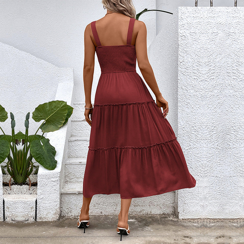 Robe à paliers pour femmes avec haut froncé Chic und Stil