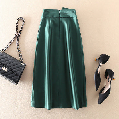 Jupe maxi plissée pour femmes avec taille haute Chic und Stil
