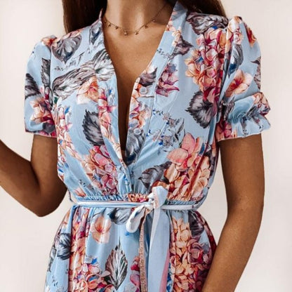 Robe Femme Floral Haute-Bas Chic und Stil