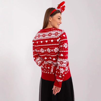 Pull en tricot pour femmes avec motif festif et doux pour Noël Chic und Stil