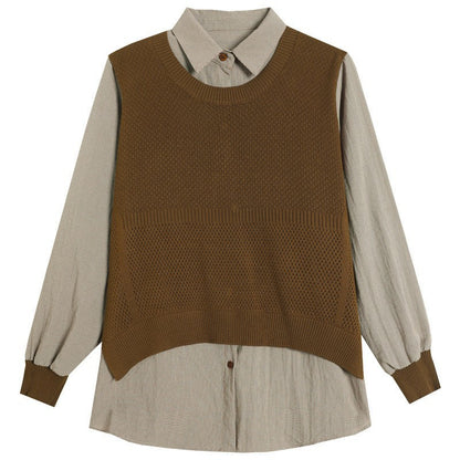 Pull en tricot pour femmes avec un look superposé unique et une texture fine Chic und Stil