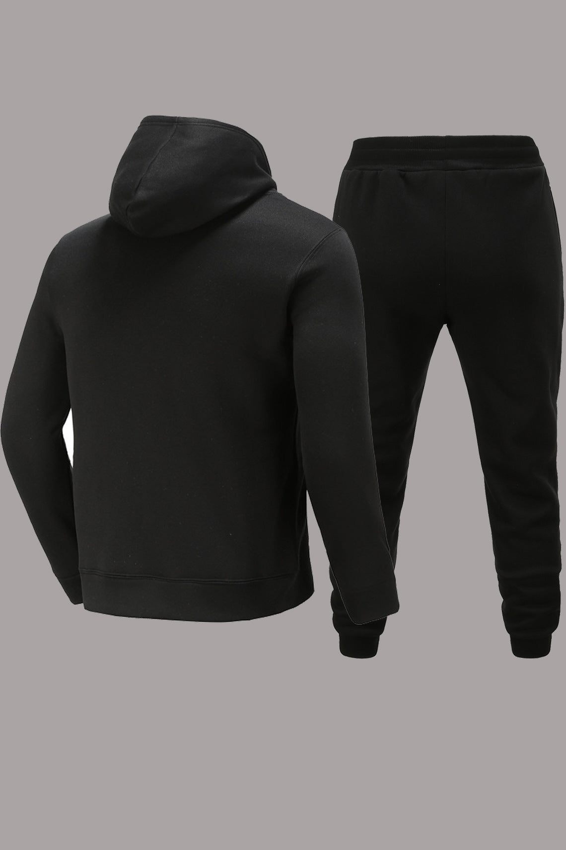 Men's sporty hoodie and jogger pants set with trendy inscription Chic und Stil