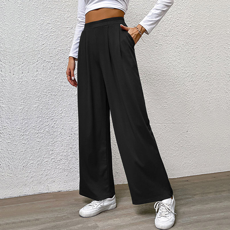 Women Pleated Wide Pants Chic and Style