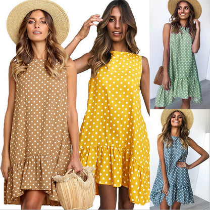 Robe de loisir à ourlet volant pour femmes chic et stylée