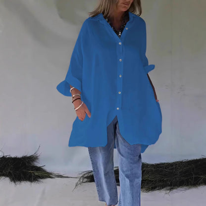 Blouse grande taille pour femmes avec coupe décontractée et fermeture à bouton-pression Chic und Stil