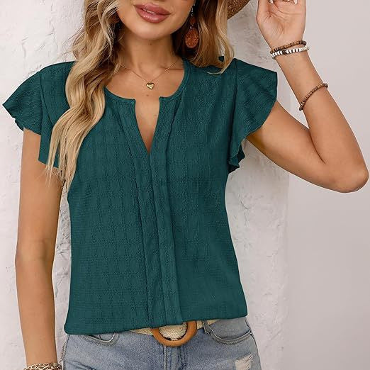 Dames Blouse à Manches Courtes Chic und Stil