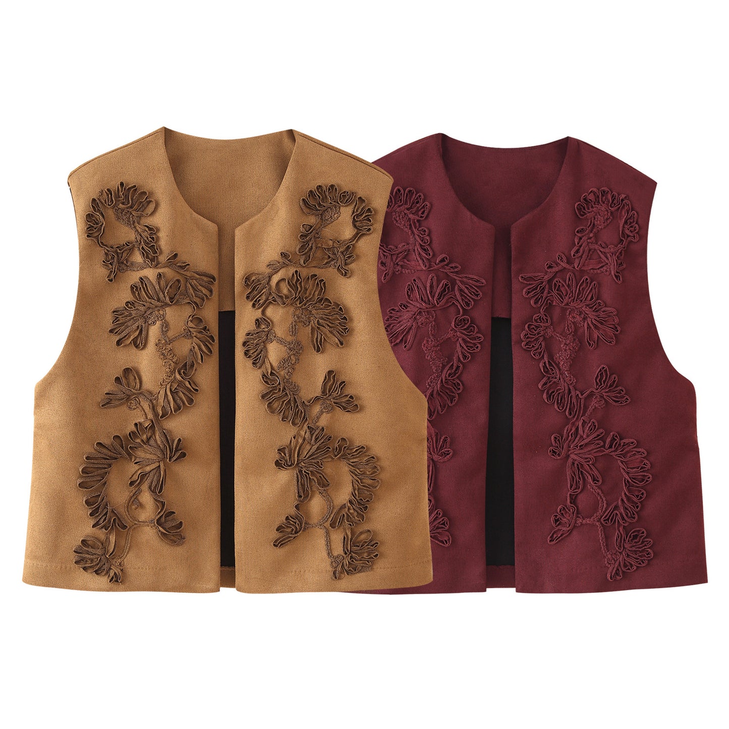 Dames gilet avec design floral en broderie Chic und Stil