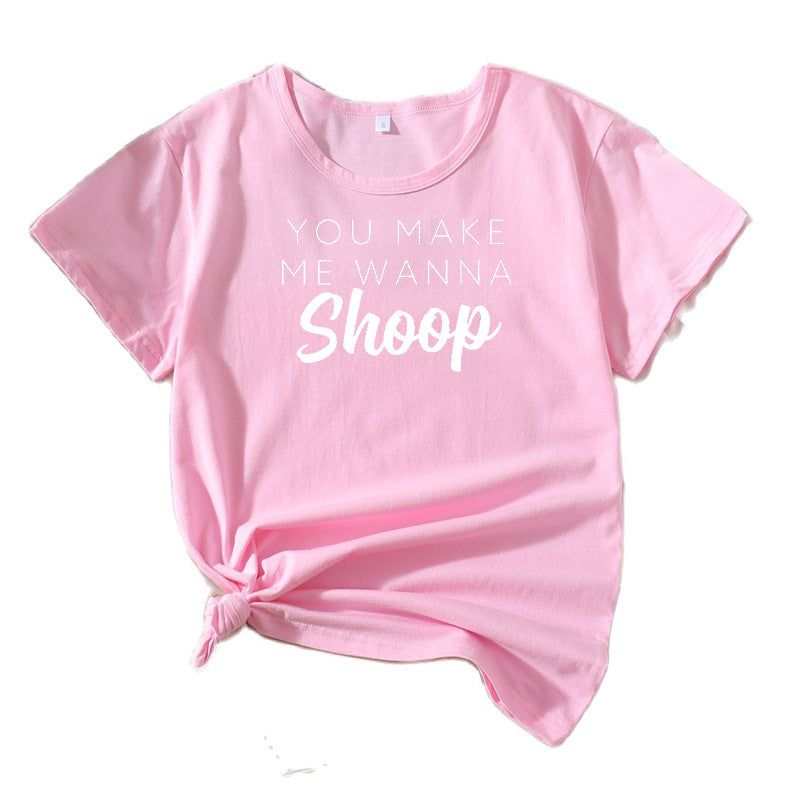 Dames Casual T-shirt Graphique Chic und Stil