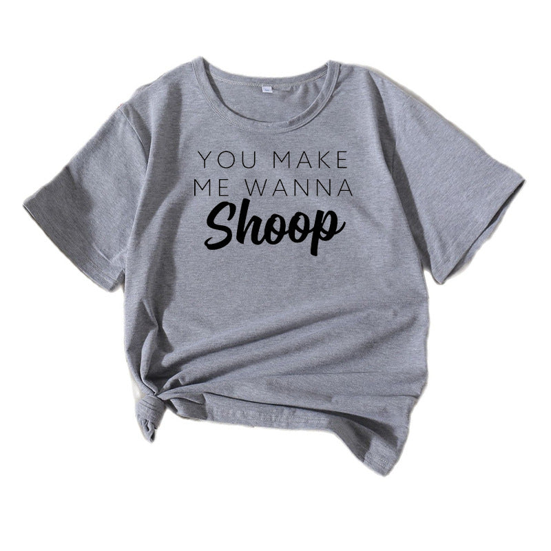 Dames Casual T-shirt Graphique Chic und Stil