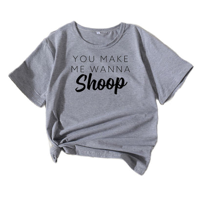 Dames Casual T-shirt Graphique Chic und Stil