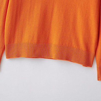 Femmes pull élégant à encolure en V en mélange de coton de haute qualité Chic und Stil