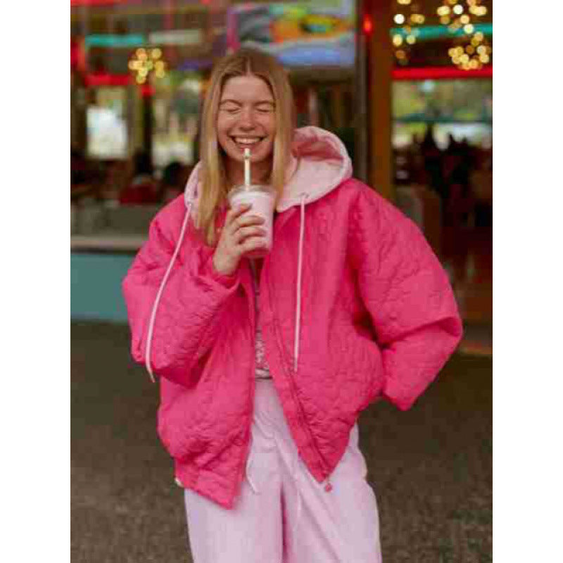 Dame oversized Quiltjacke Chic und Stil