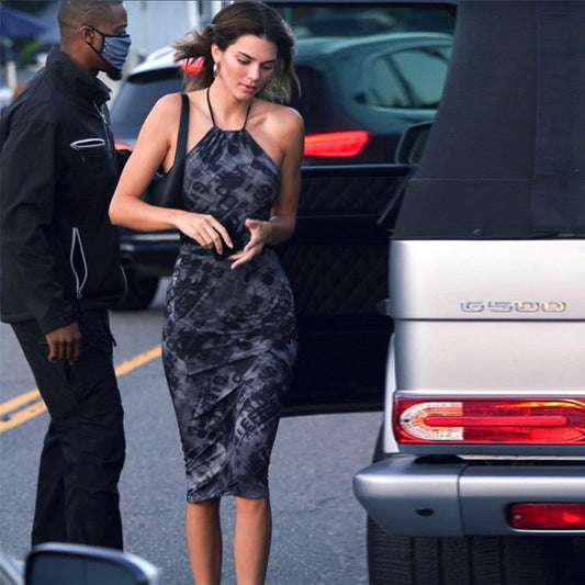 Robe midi chic et stylée pour femmes ajustée au corps