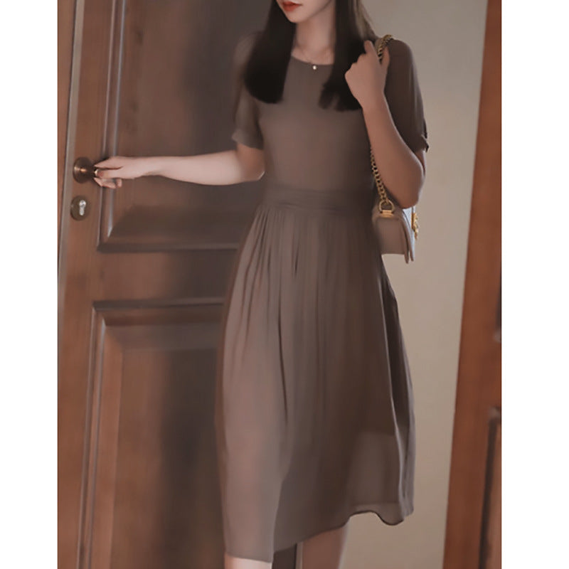 Robe Élegante à Manches Courtes pour Femme Chic und Stil