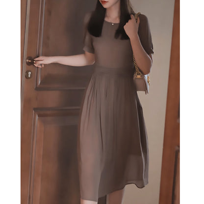Robe Élegante à Manches Courtes pour Femme Chic und Stil