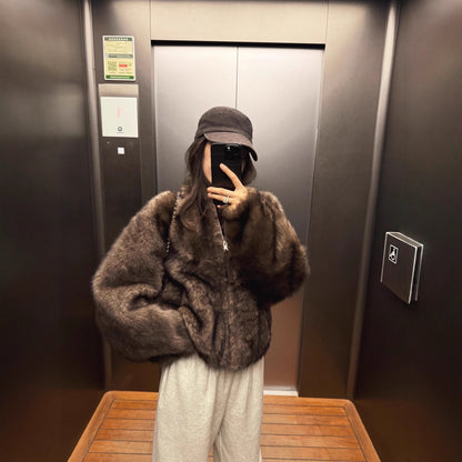 Dames élégante et confortable veste courte avec des manches larges Chic und Stil