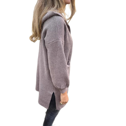 Dames Gilet à manches longues avec capuche Chic und Stil