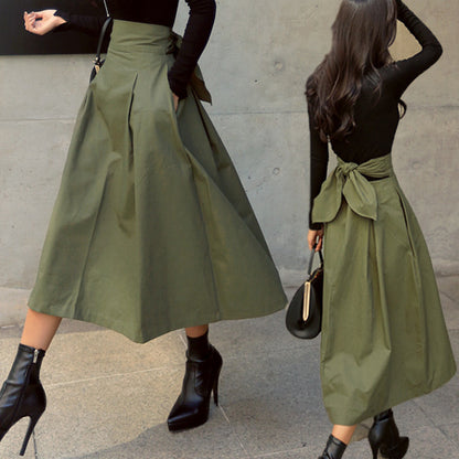 Roc robe A-line pour femmes avec taille haute et plis Chic und Stil