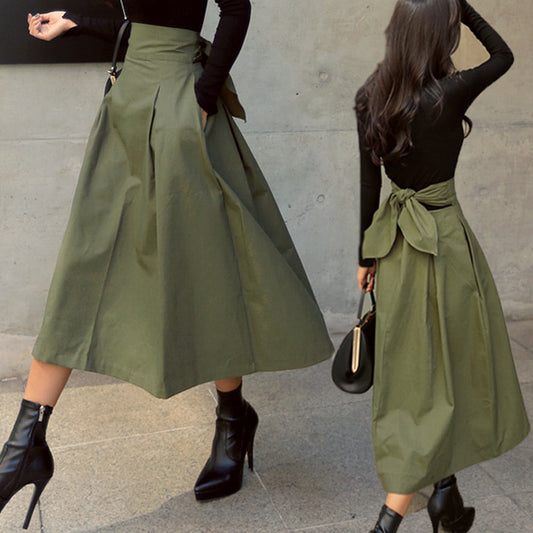 Roc robe A-line pour femmes avec taille haute et plis Chic und Stil