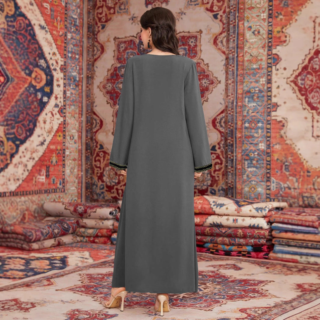 Dames Robe Maxi Décorative Chic und Stil