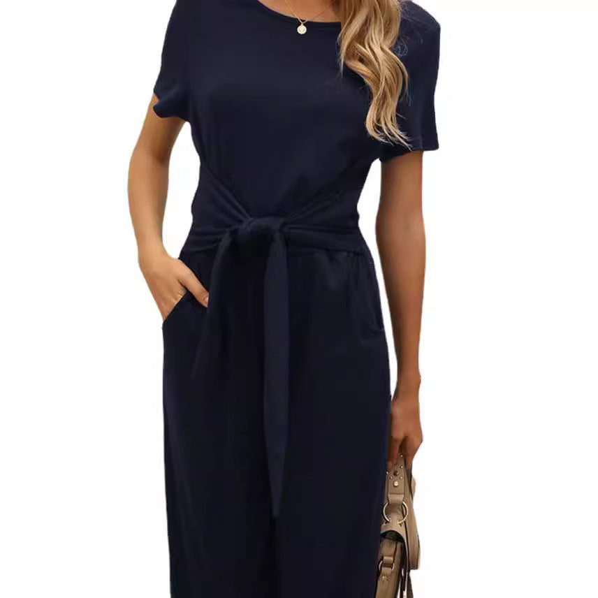 Combinaison pour femmes avec ceinture à nouer et jambes larges Chic und Stil