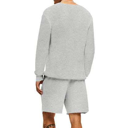 Men's casual leisure set with structured top and comfortable shorts Chic and style