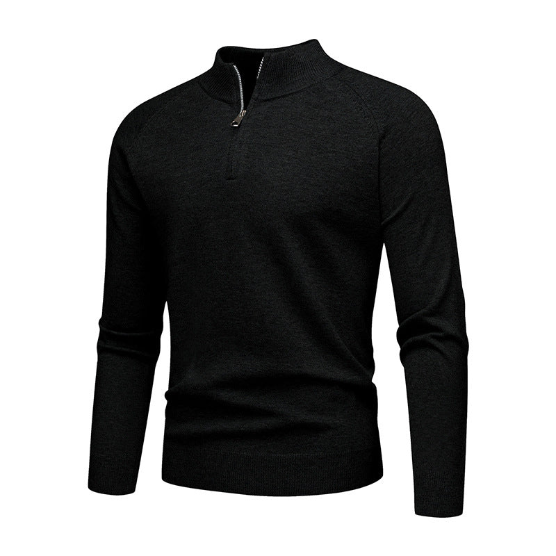 Pull mode pour hommes avec une courte fermeture éclair Chic und Stil