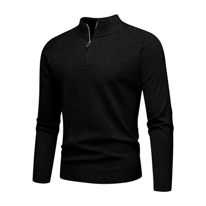 Pull mode pour hommes avec une courte fermeture éclair Chic und Stil