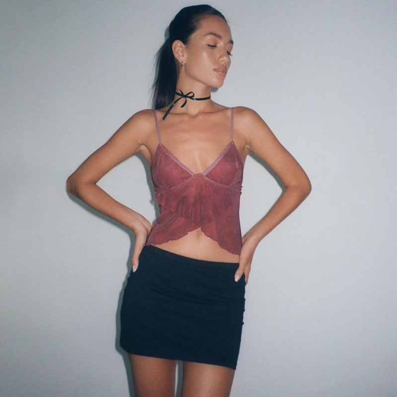 Dames Dentelle Ourlet Camisole Chic und Stil