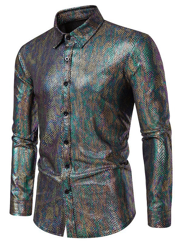 Chemise élégante pour homme en matériau brillant avec une coupe moderne Chic und Stil