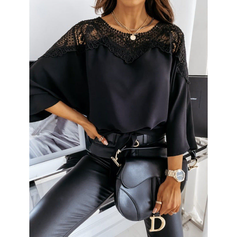 Blouse élégante femme avec dentelle Chic und Stil