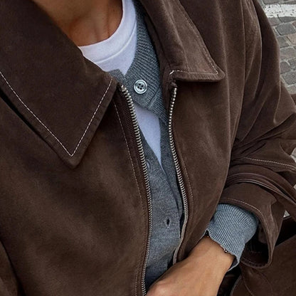 Dames Élégante Veste Oversized dans un Style Décontracté Chic und Stil