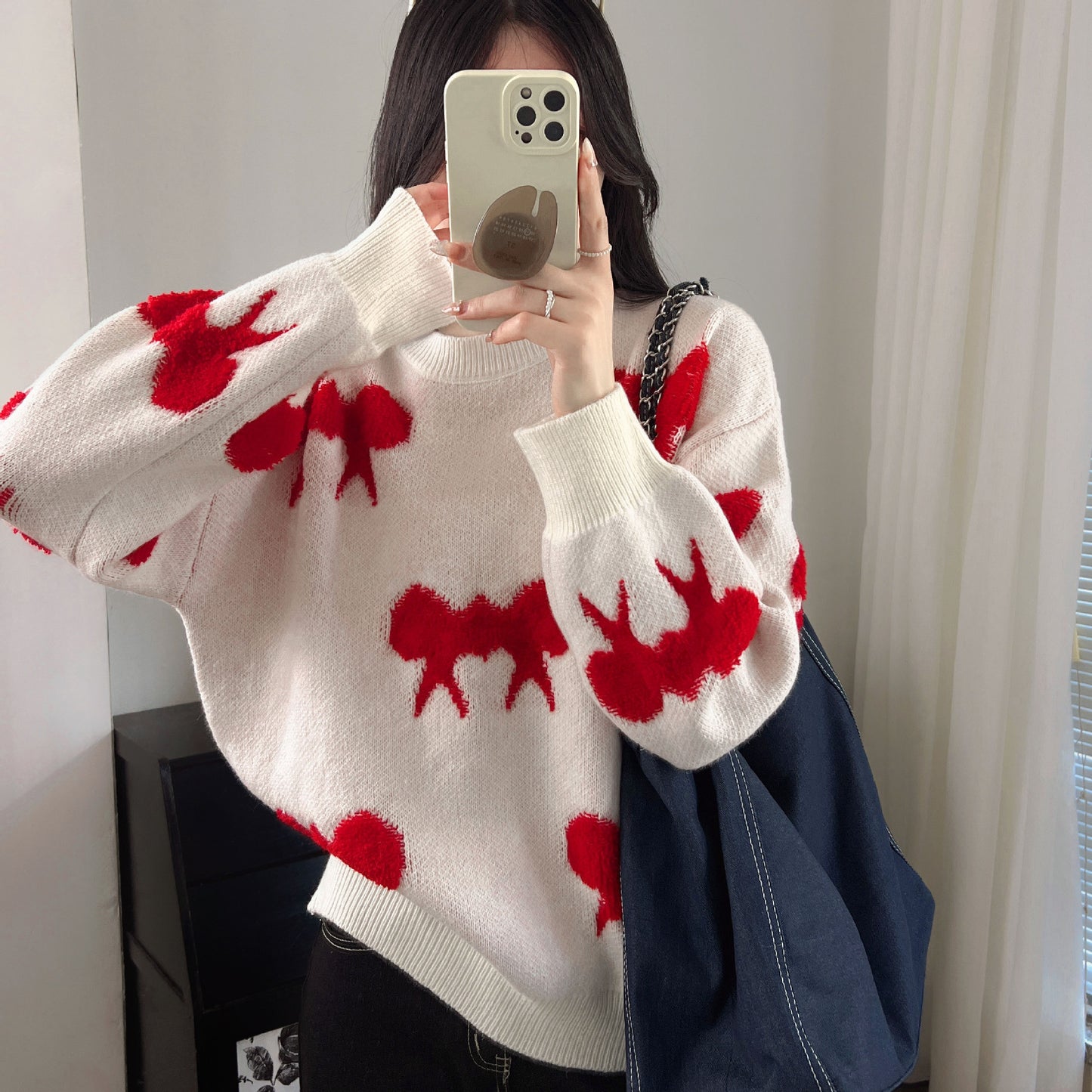 Pull en tricot douillet pour femmes avec motif ludique Chic und Stil