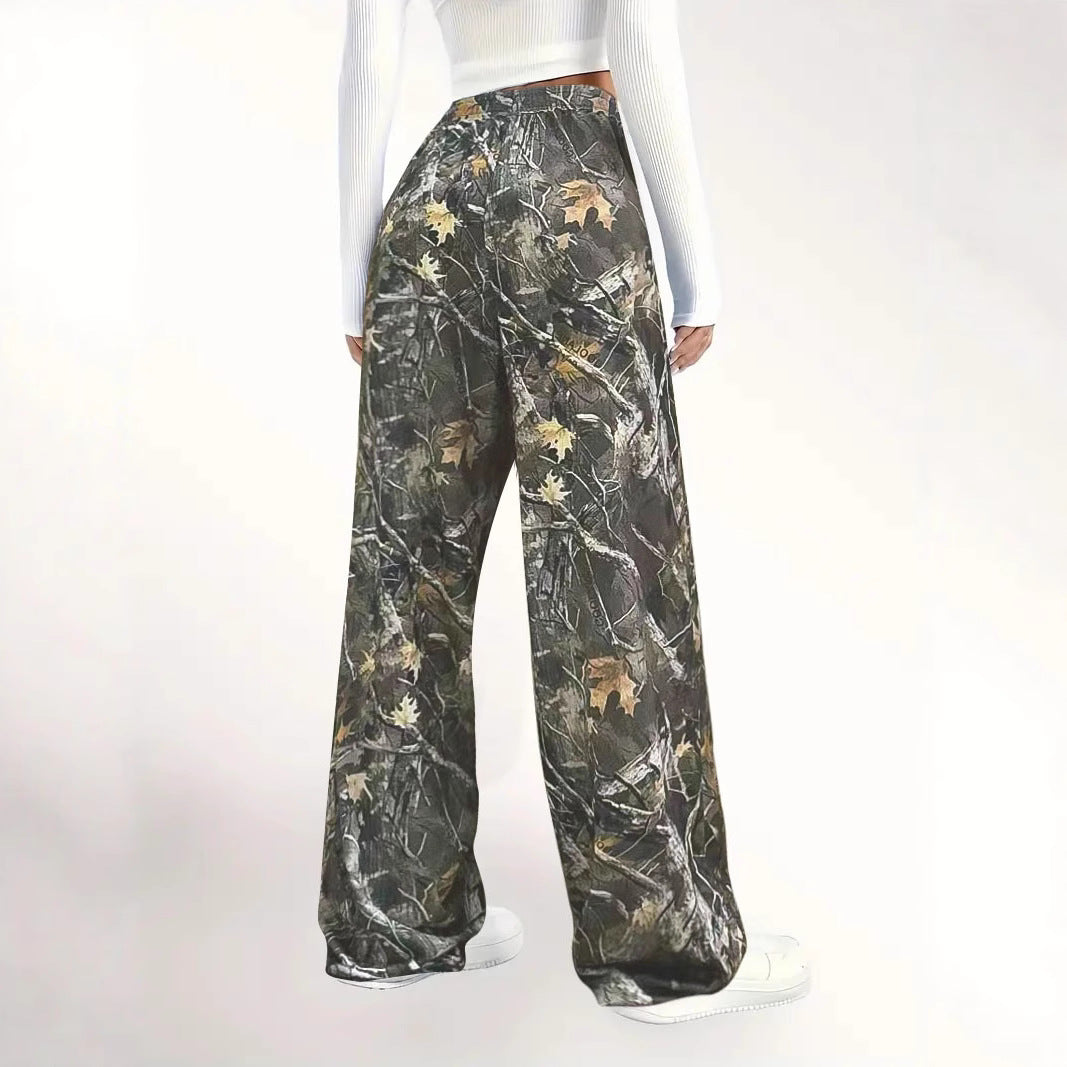 Ladies Large Camouflage Chic Pants and Style
