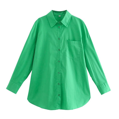 Blouse à manches longues pour femmes avec une coupe élégante et un tissu en coton de haute qualité Chic und Stil
